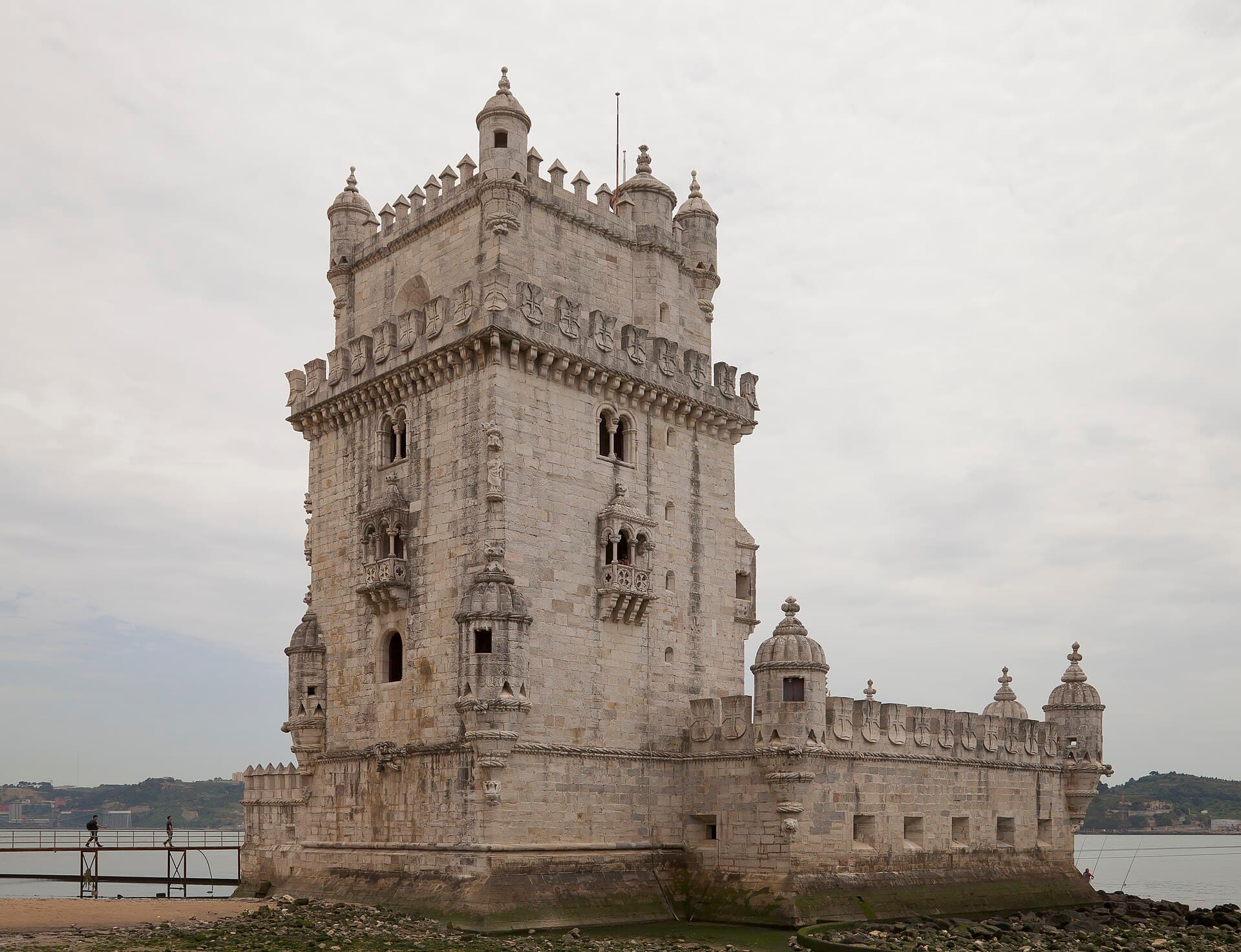 Belém Tower on the bank of the Tagus River in Lisbon